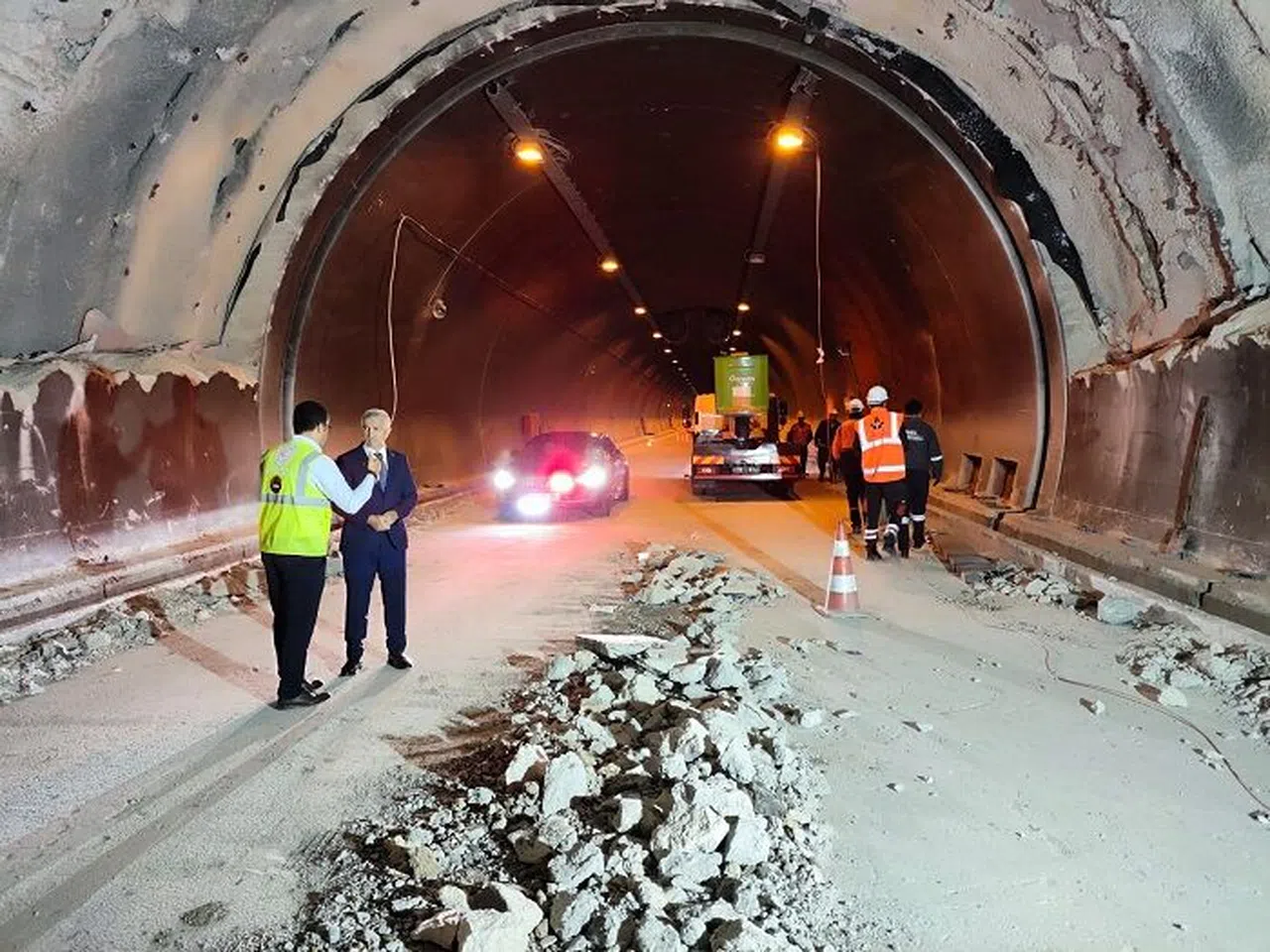 Göksun tünellerinde son durum! Çalışmalar yerinde incelendi
