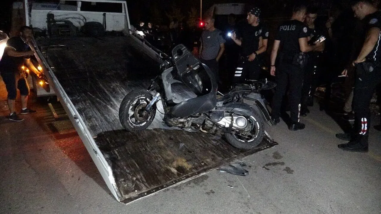 Polisin 'dur' ihtarına uymayan motosikletli kaza geçirdi