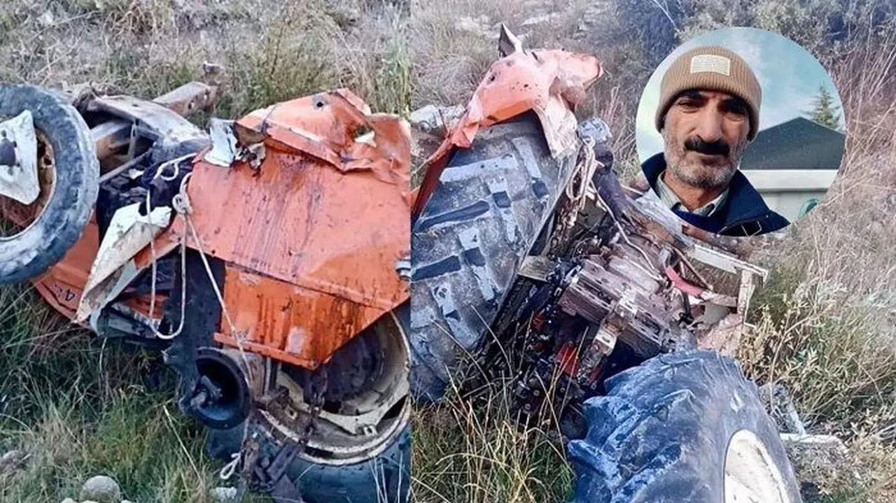 Traktör uçuruma yuvarlandı: 1 ölü