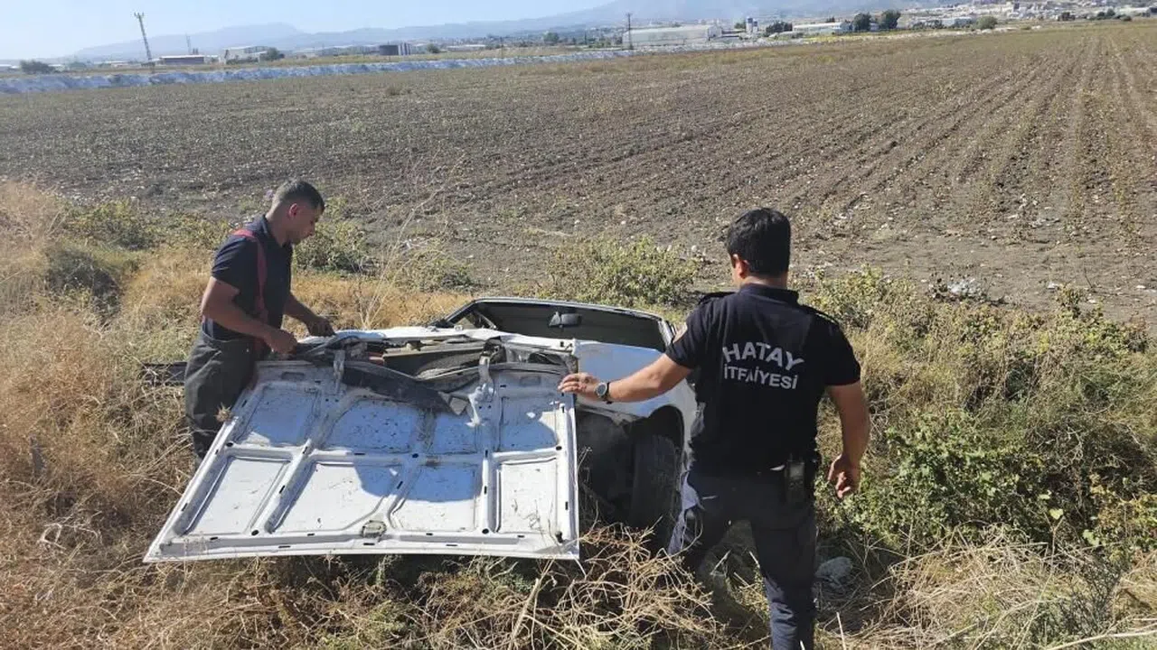 Şarampole devrilen TOFAŞ’ın sürücüsü yaralandı