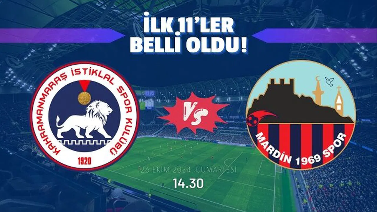 İstiklalspor – Mardin 1969 Spor Maçı 11’leri Belli Oldu