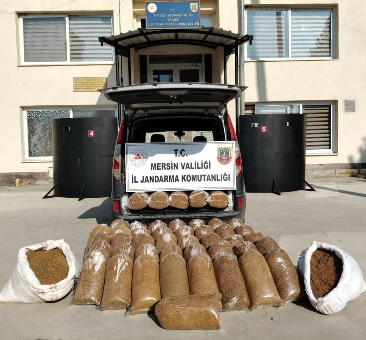 455 Kilo Kaçak Tütün Ele Geçirildi