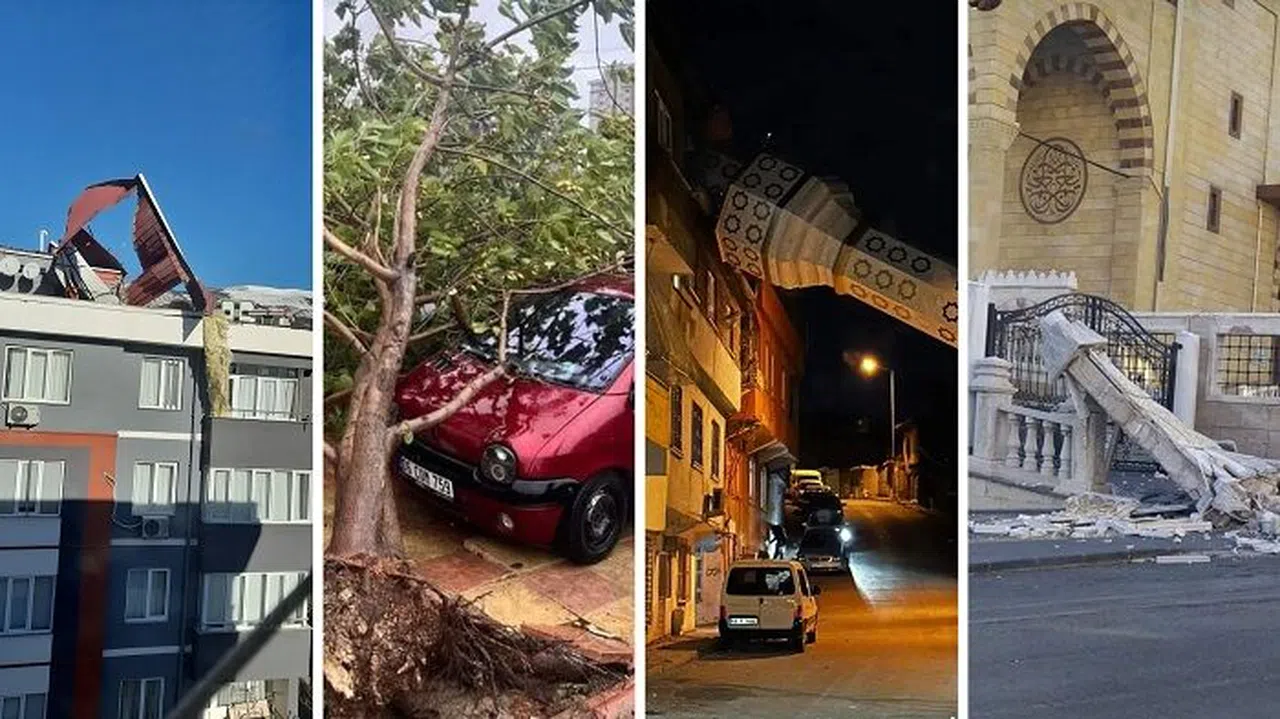 Kuvvetli Fırtına Kahramanmaraş’ı Yerle Bir Etti