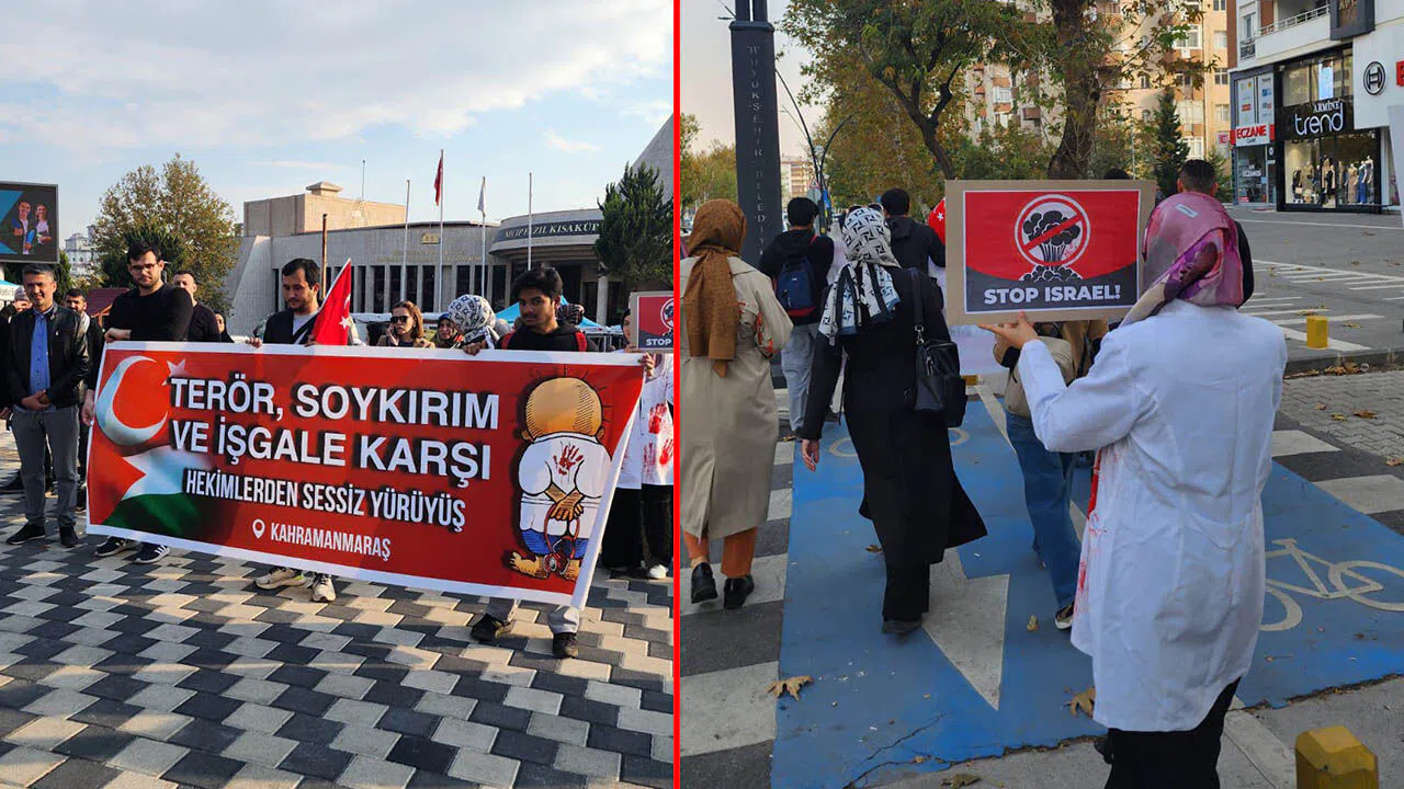 Kahramanmaraş’ta Hekimlerden Filistin için ‘Sessiz Yürüyüş’