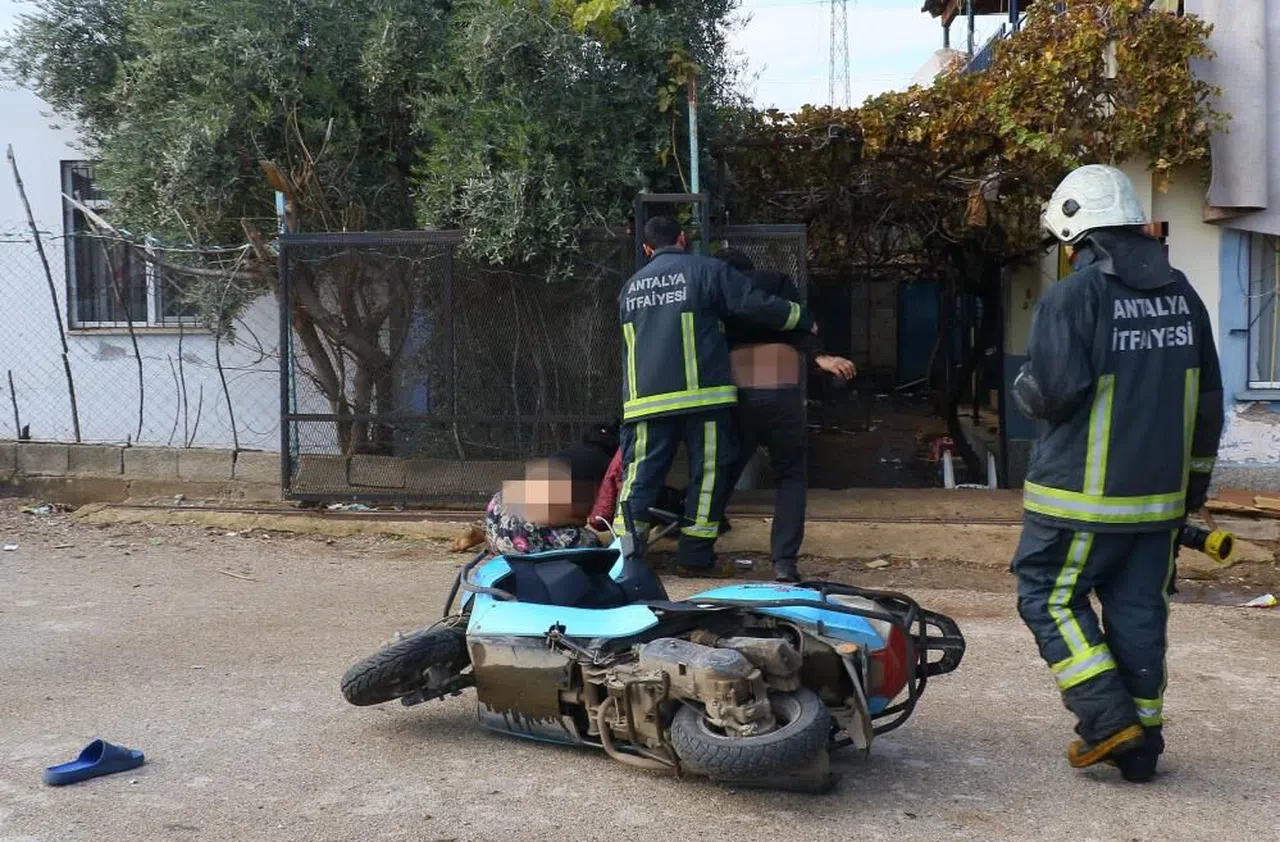 Yangının öfkesini genç kadından çıkardı