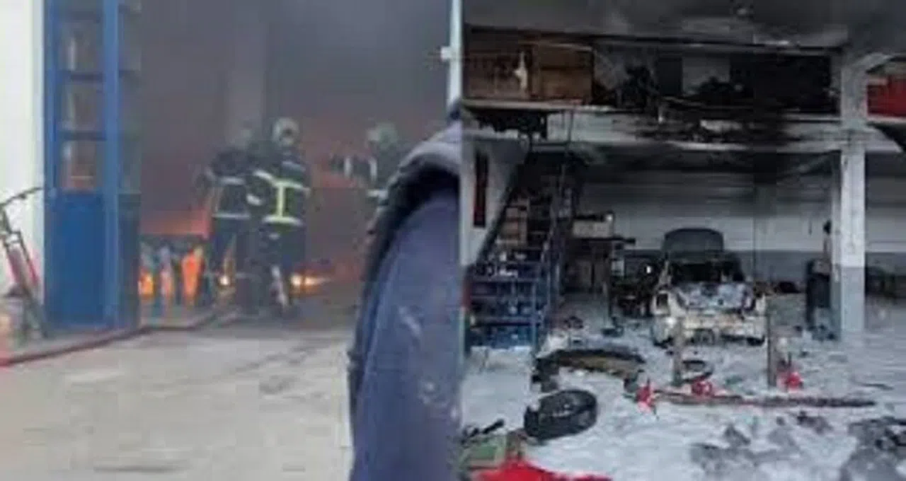 Oto Tamircisinde LPG’li Araç Patladı, ,İş Yeri Alevler İçerisinde Kaldı