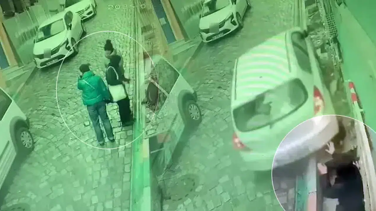Yokuştan kayan otomobil kadını ezdi
