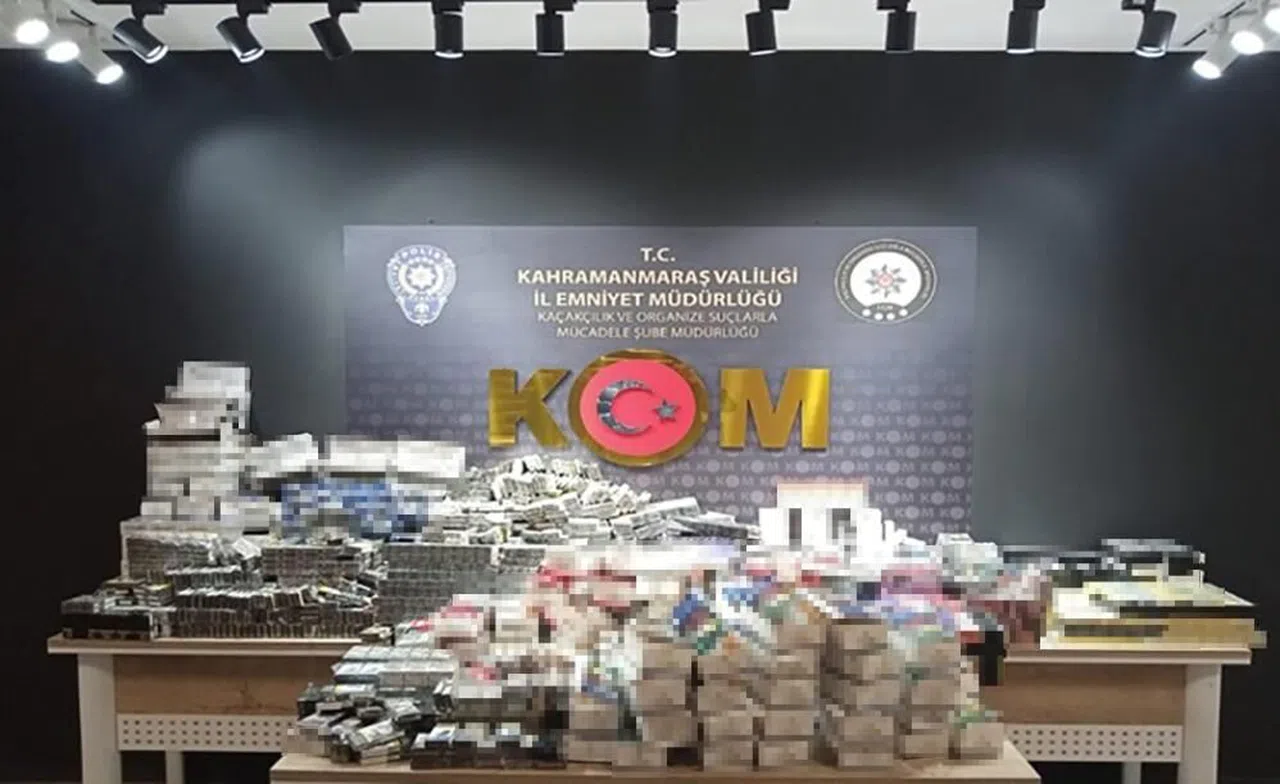 Kahramanmaraş'ta 6 bin 840 paket kaçak sigara ele geçirildi
