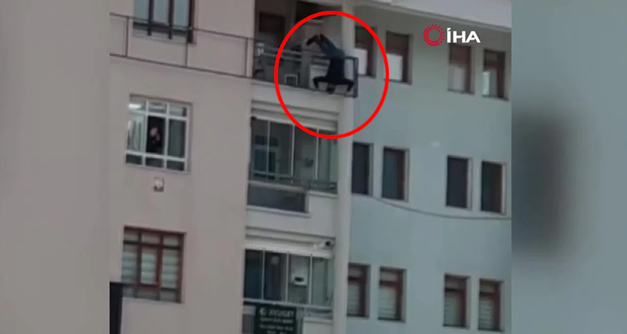 5’inci kattan düşen bir kişi ağır yaralandı