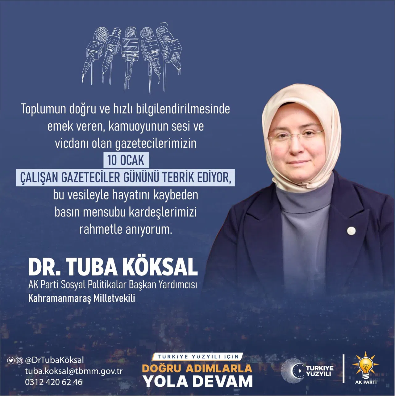 Milletvekili Köksal’dan 10 Ocak Çalışan Gazeteciler Günü mesajı