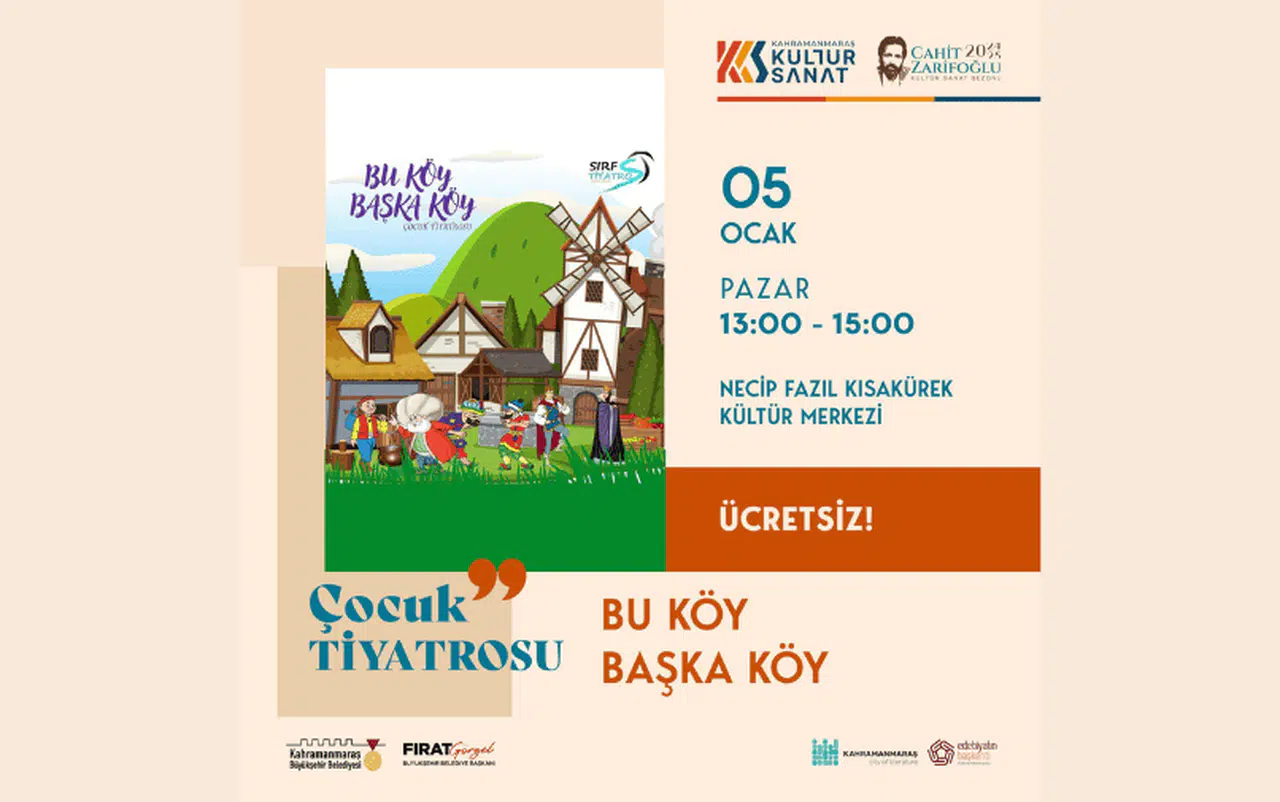 Kahramanmaraş’ta 2025 Kültür Sanat Sezonu Çocuk Tiyatrosu ile Başlıyor!