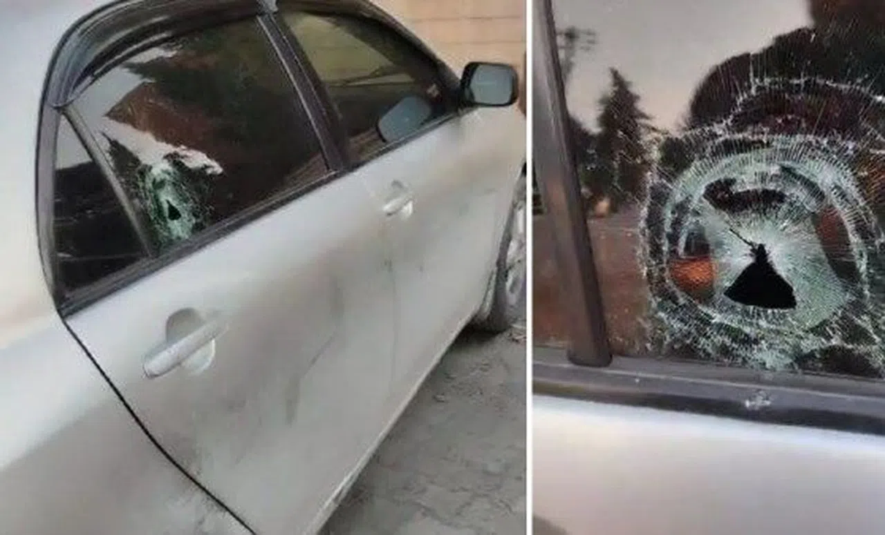 Suriye’den gelen yorgun mermi araca isabet etti