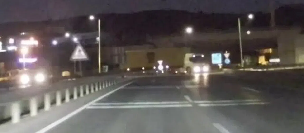Ters yöne giren tır faciaya davetiye çıkardı