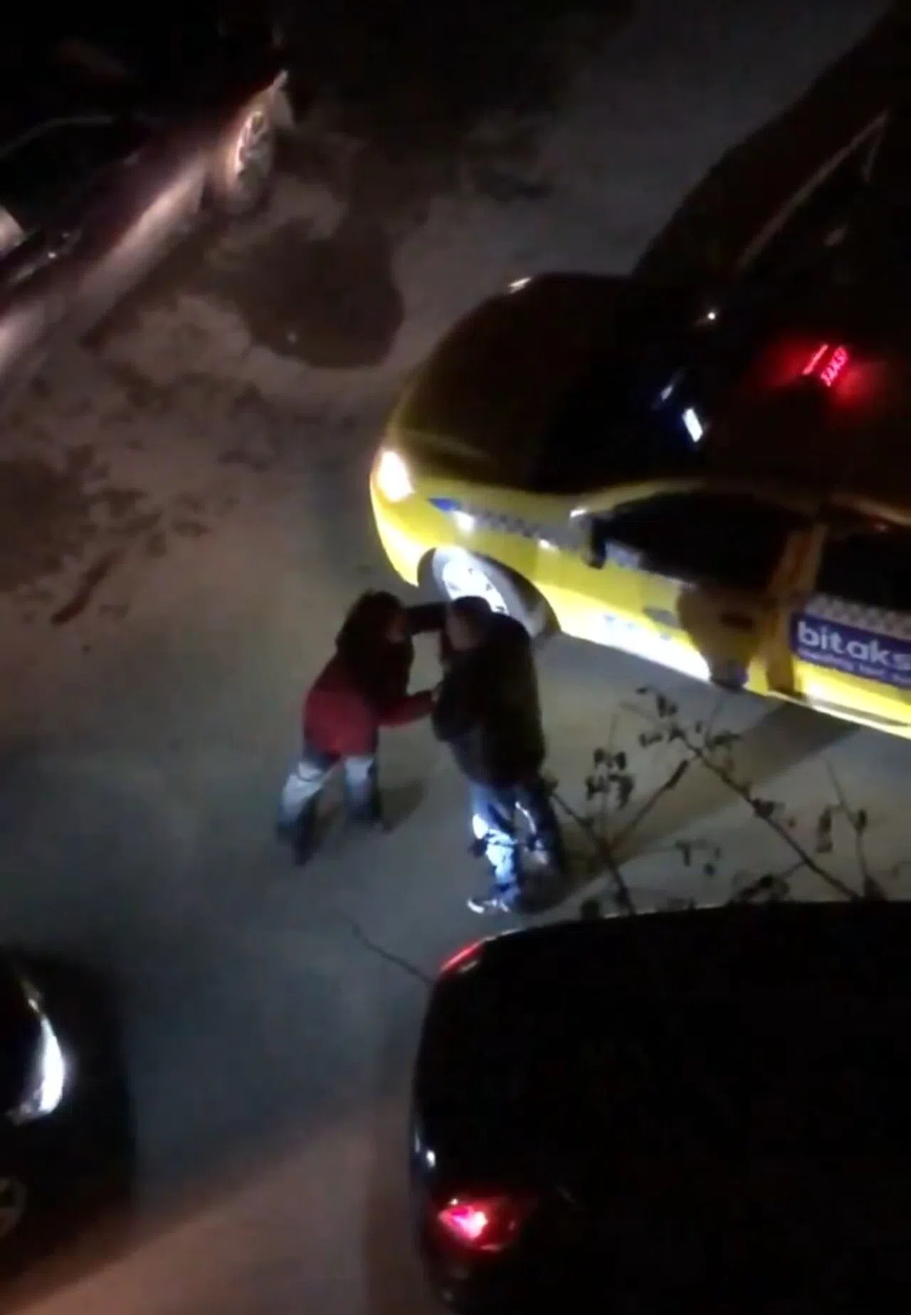 Takside ters yön kavgası