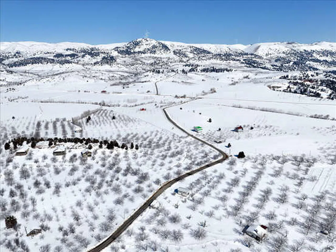 Kahramanmaraş'ta ki Merk Gölet'i Dondu
