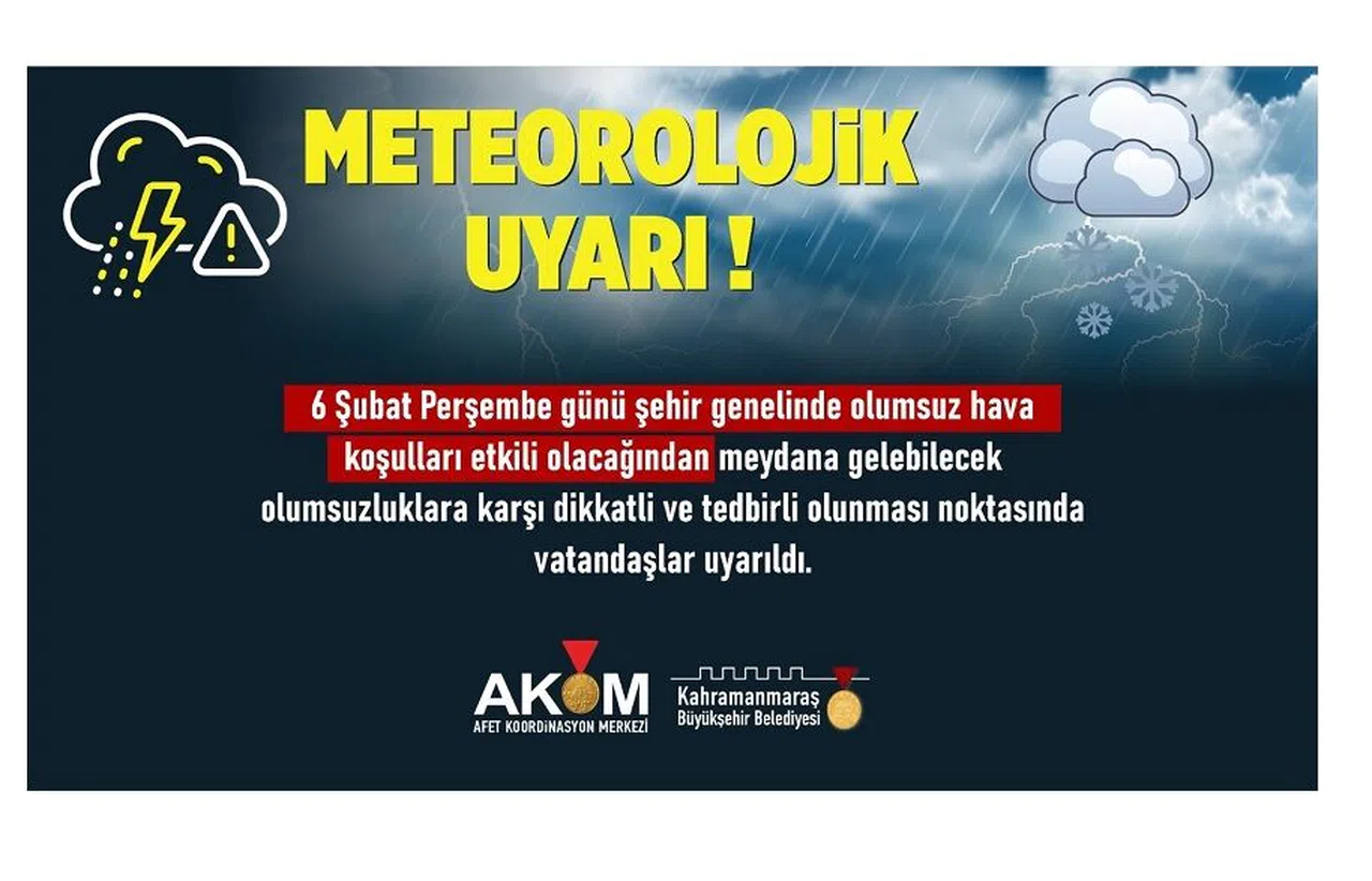 6 Şubat’ta Şehirde Fırtına ve Kar Yağışı Etkili Olacak