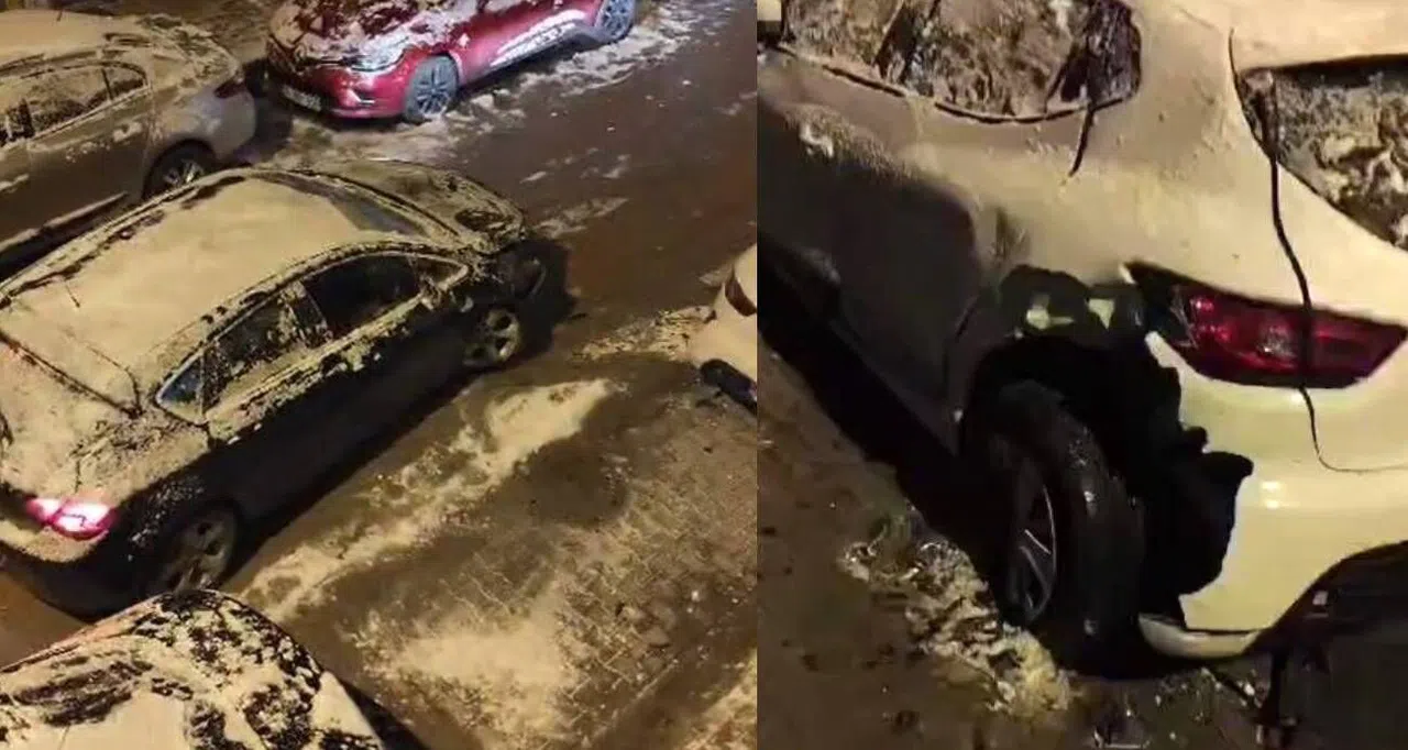 Alkollü sürücü park halindeki 7 araca çarptı