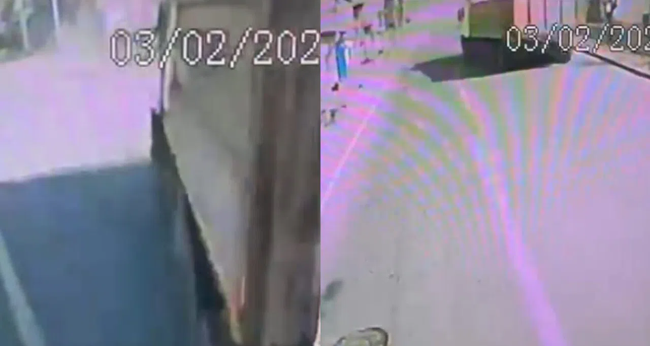 Freni patlayan kamyonun halk otobüsüne çarptı
