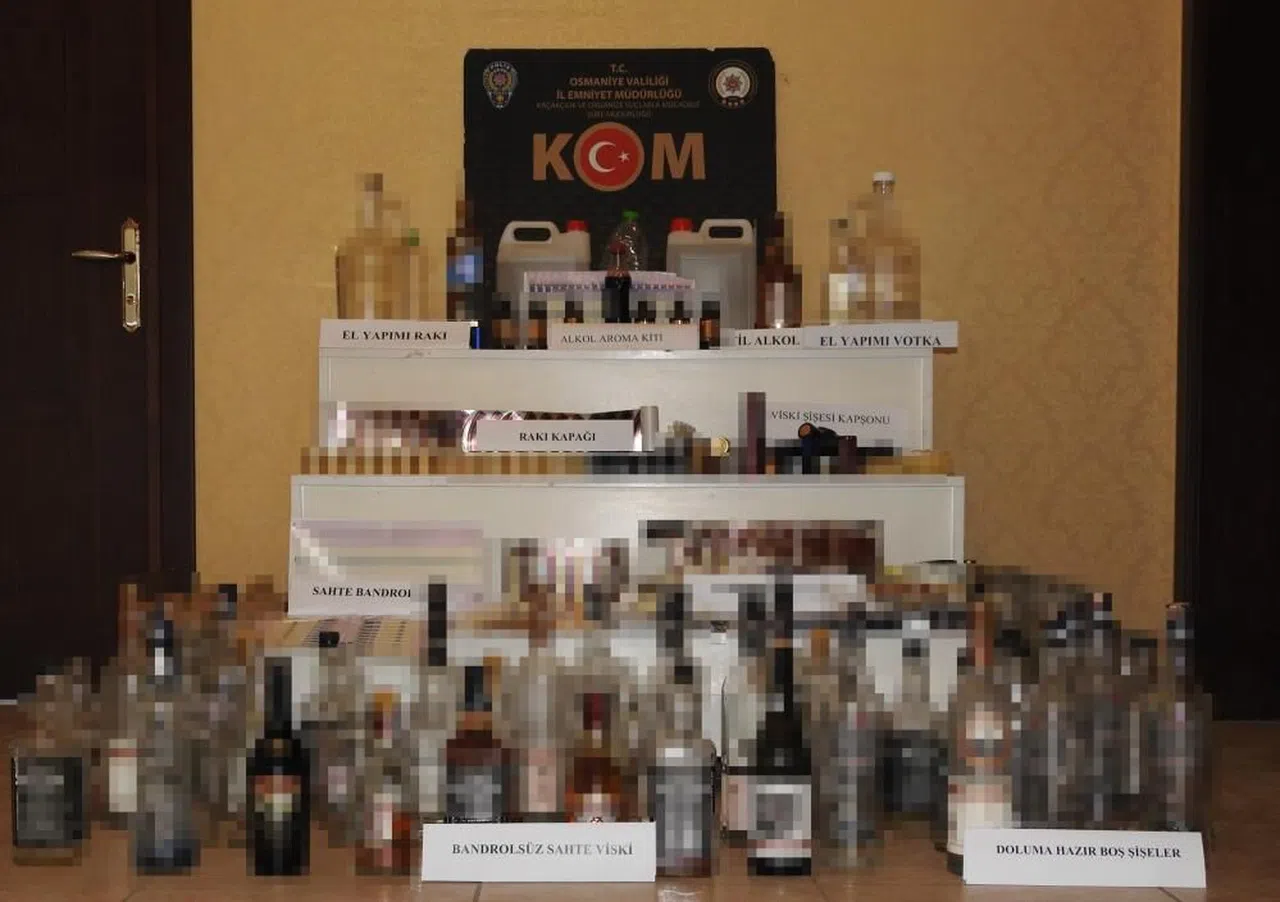 Osmaniye'de Kaçak ve Sahte Alkol Operasyonu:3 Tutuklama