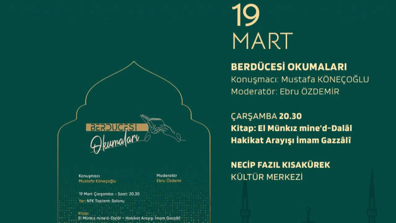 Mustafa Köneçoğlu, Gazali’nin Hakikat Arayışı Üzerine Konuşacak