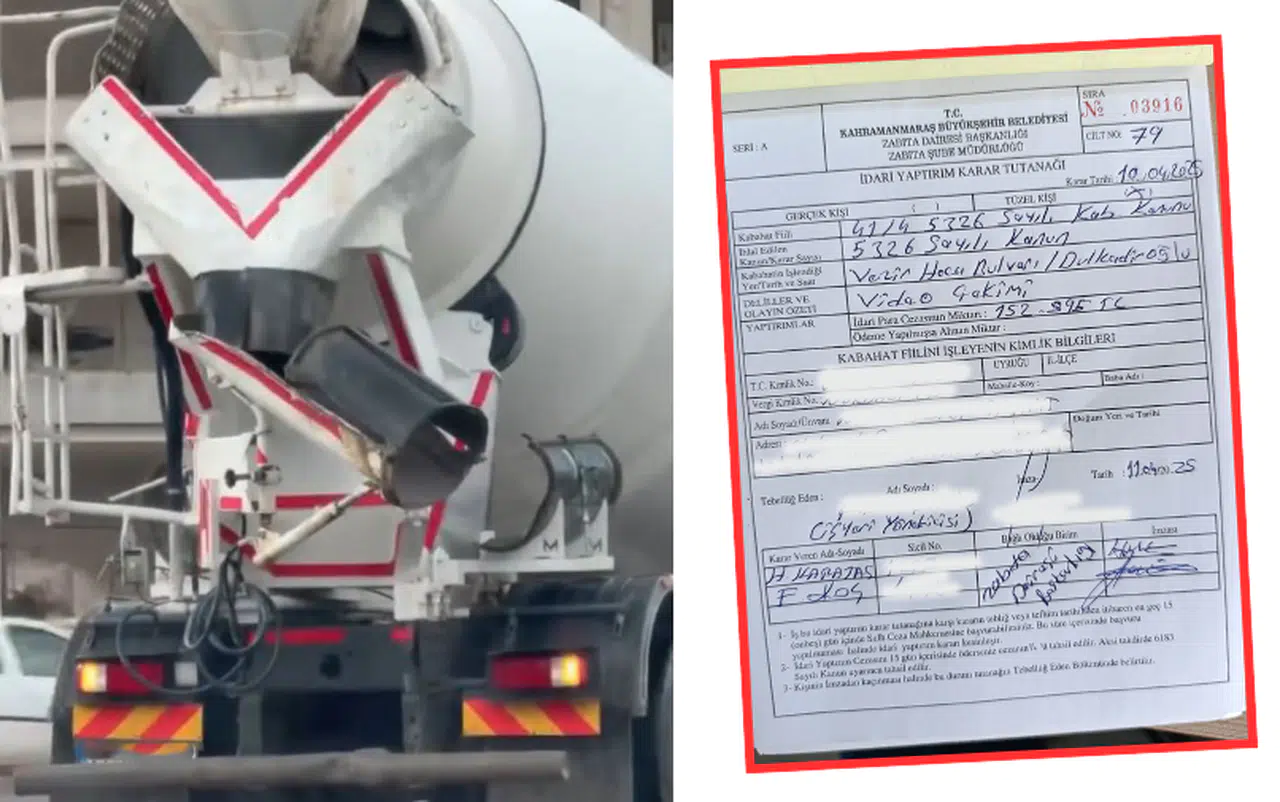 Kahramanmaraş’ta Beton Mikserine Dev Ceza: 152 Bin TL!