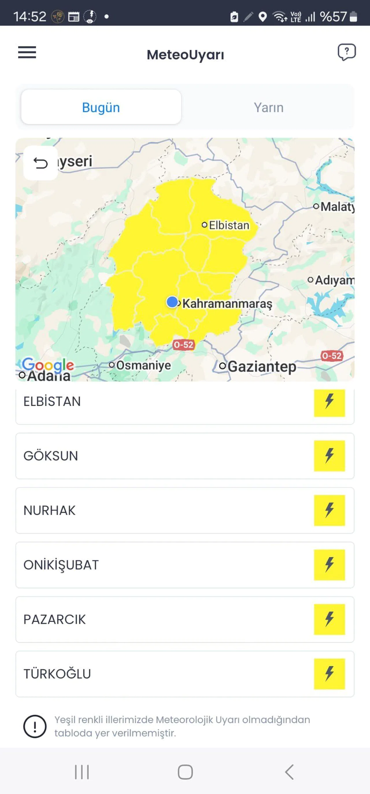 Valilikten Meteorolojik Uyarı