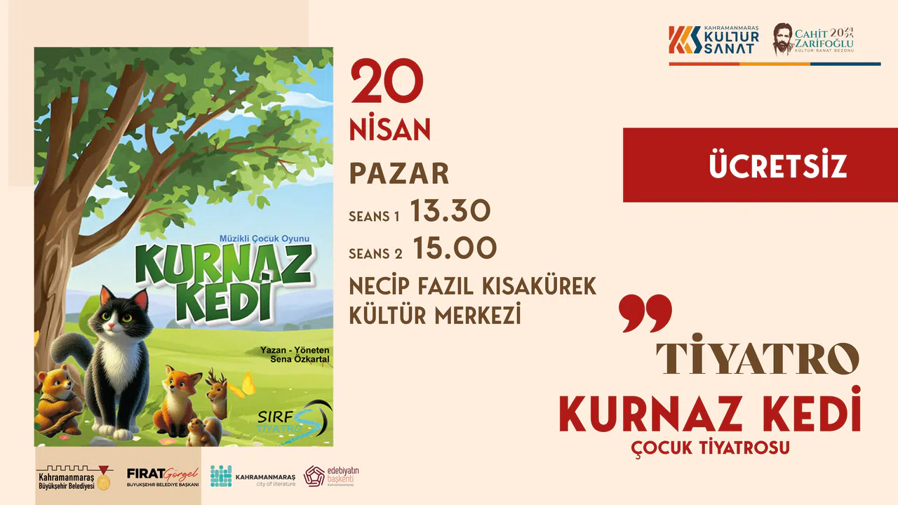 Kurnaz Kedi ile Tiyatro Zamanı! Çocuklara Eğlenceli Hafta Sonu