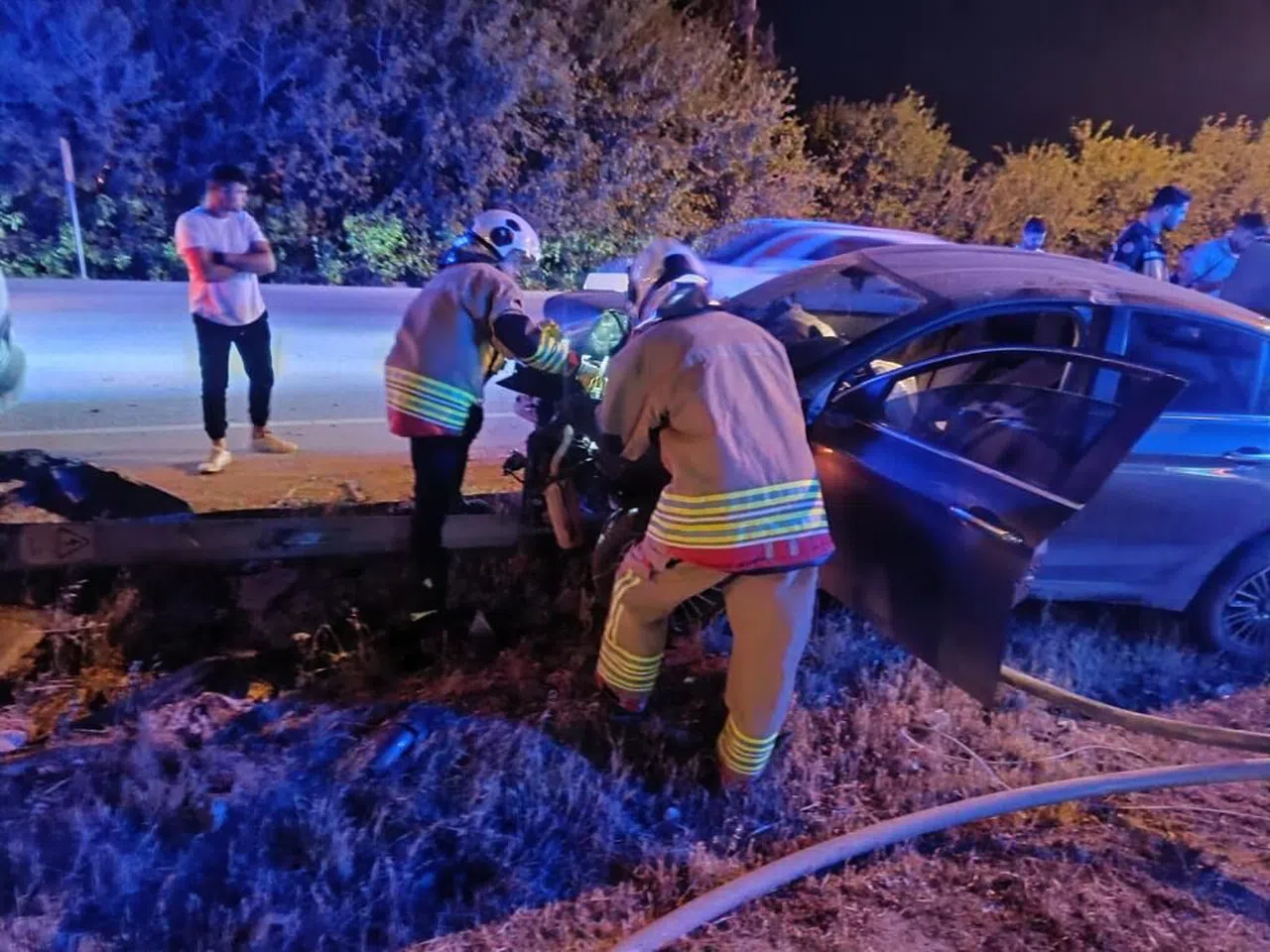 Evladının kaza yapmasına kızan baba "adam ol" diyerek sitem etti