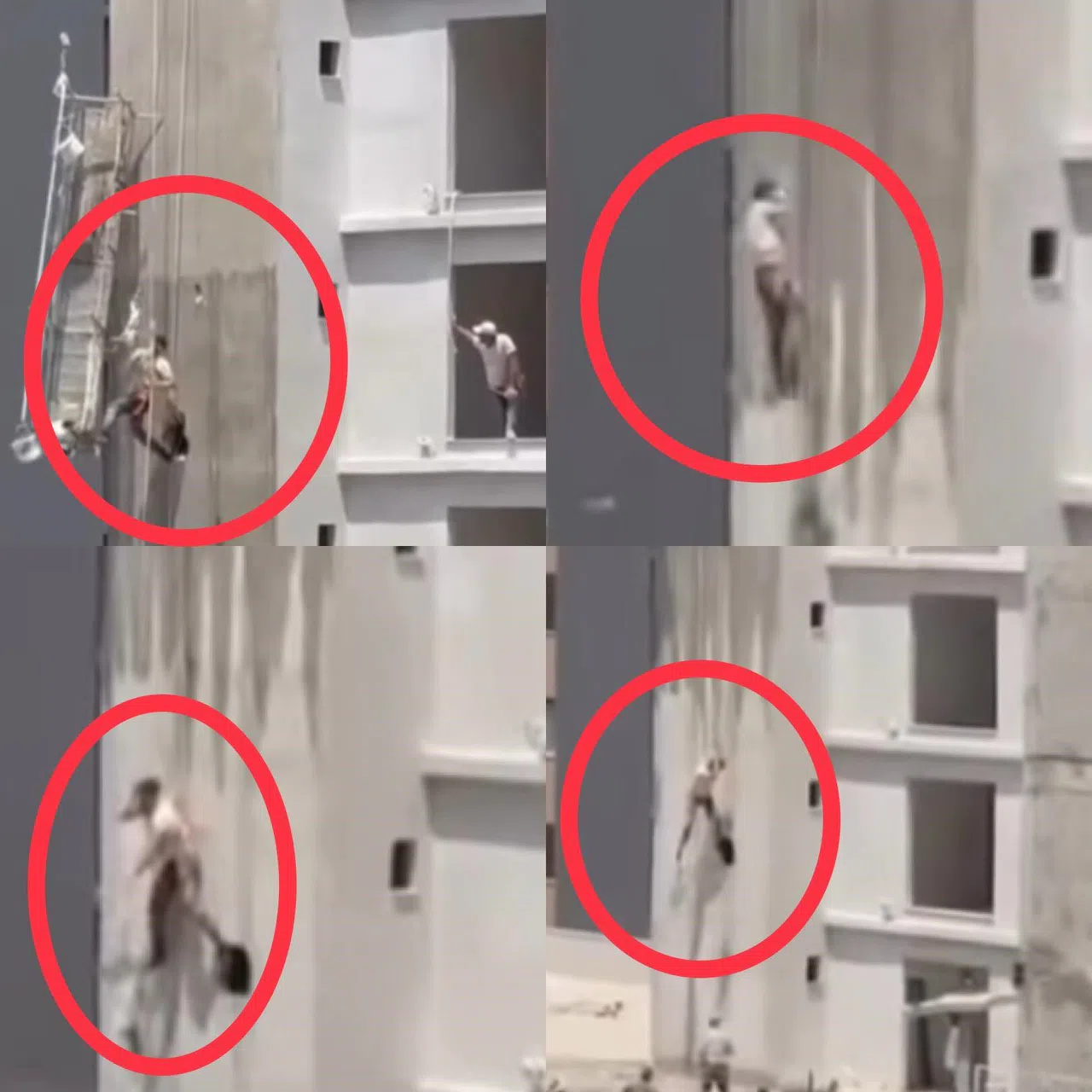 İskele Halatı Koptu, İşçi Ölümden Döndü