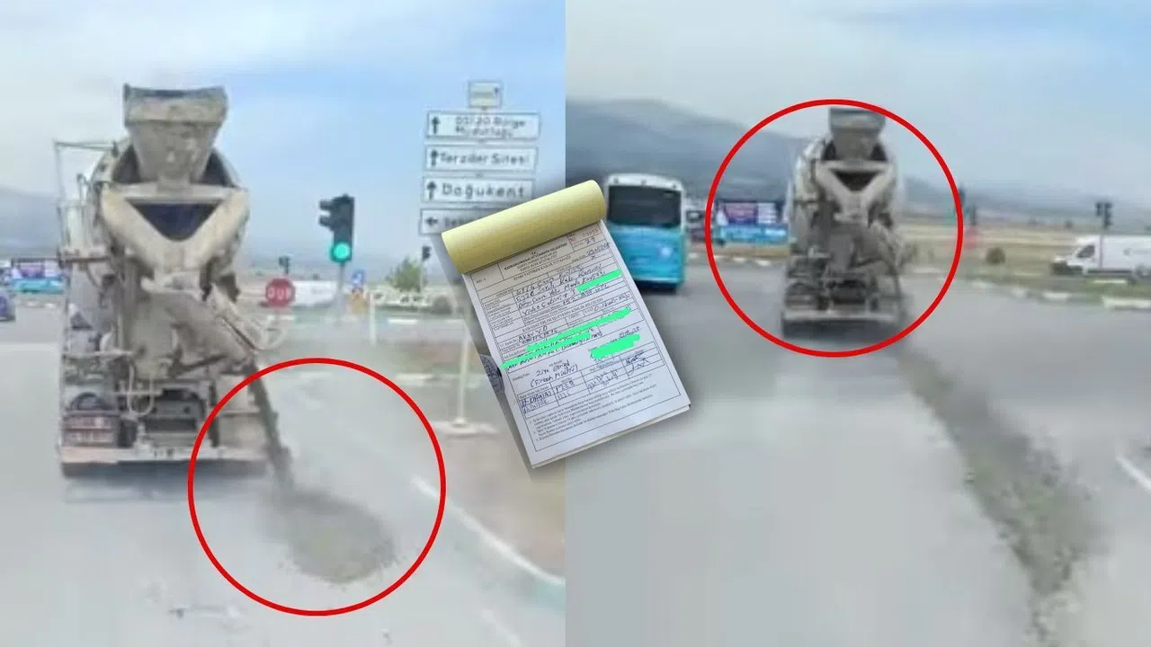 Kahramanmaraş’ta Yola Beton Döken Mikser Sürücüsüne Ceza