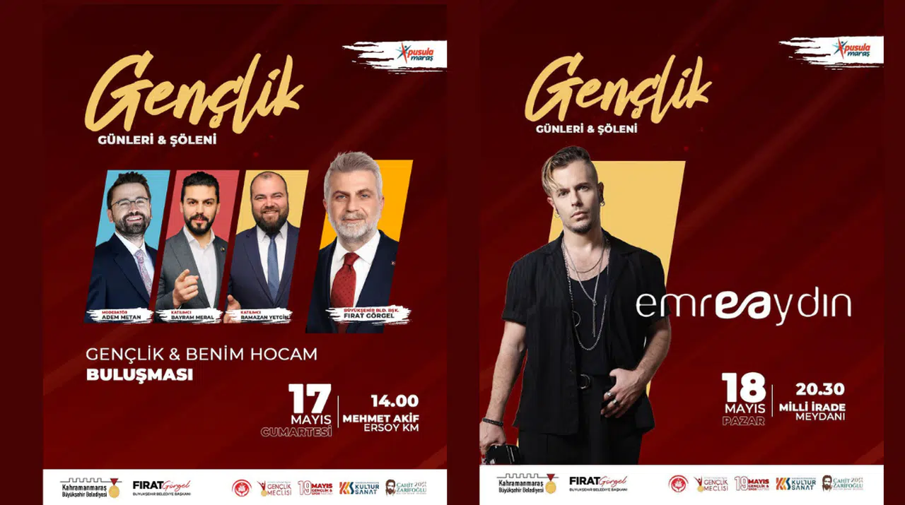 Kahramanmaraş’ta Gençlik Şöleni Başlıyor: Emre Aydın Sahne Alacak!