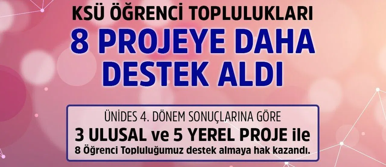 KSÜ’nün 8 Projesine ÜNİDES’ten Destek