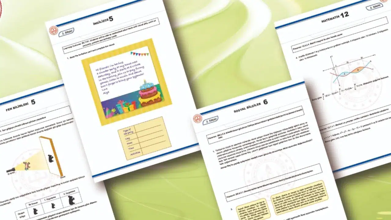 MEB ikinci yazılı sınavlarına ilişkin örnekleri yayımladı