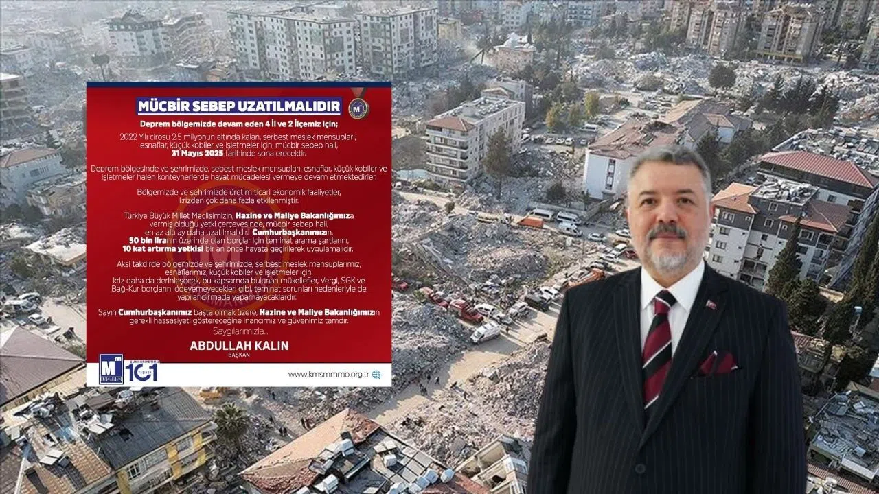 Mali Müşavirler Odası Başkanı Kalın’dan Çağrı: Mücbir Sebep Hali Uzatılmalı