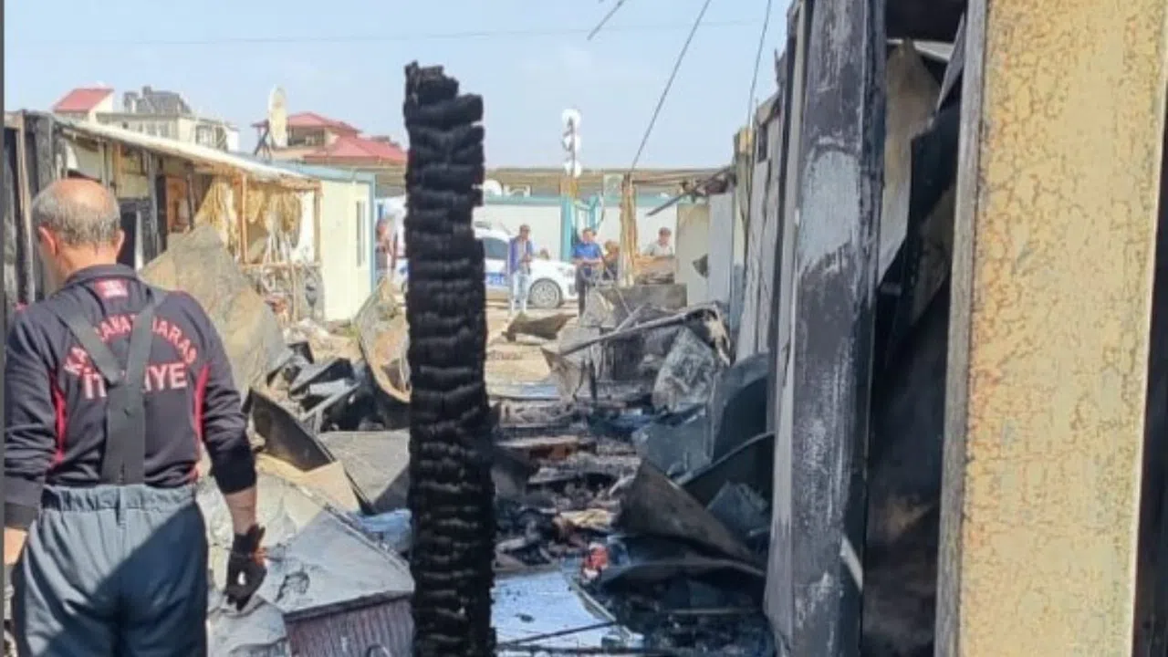 Kahramanmaraş’ta Konteyner Küle Döndü