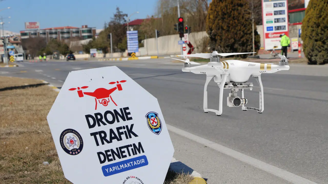 Kahramanmaraş’ta Bayram Trafiğine Havadan Takip