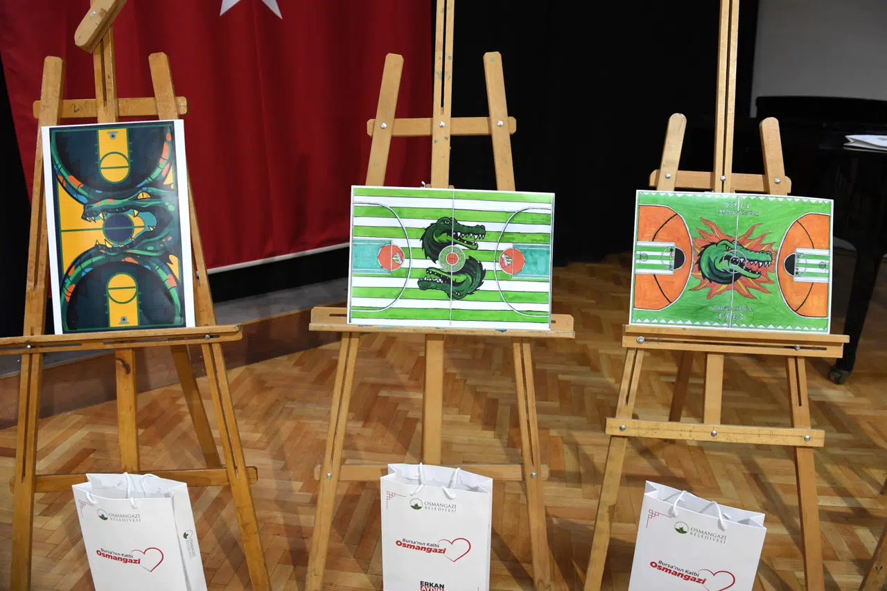Bursa Osmangazi’de basketbol sahaları sanatla renkleniyor