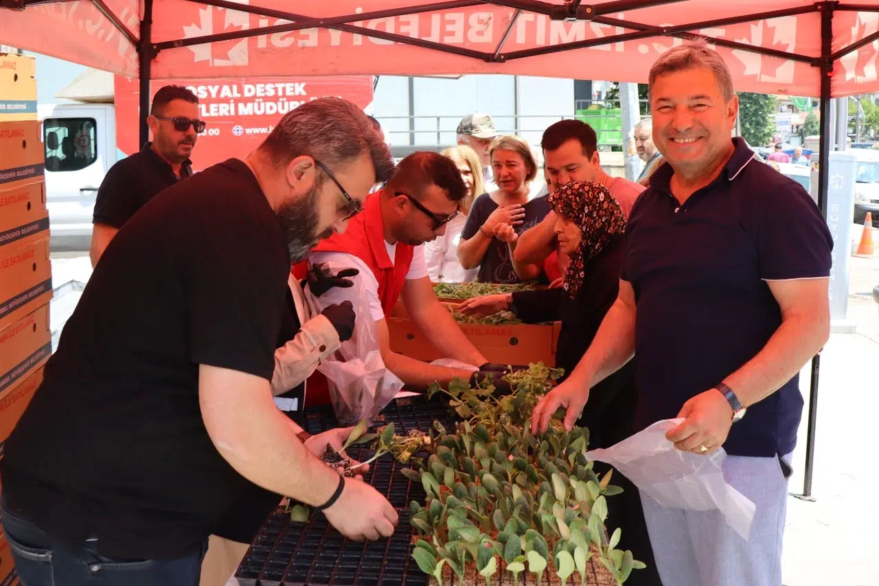 İzmit'ten vatandaşa ücretsiz fide desteği