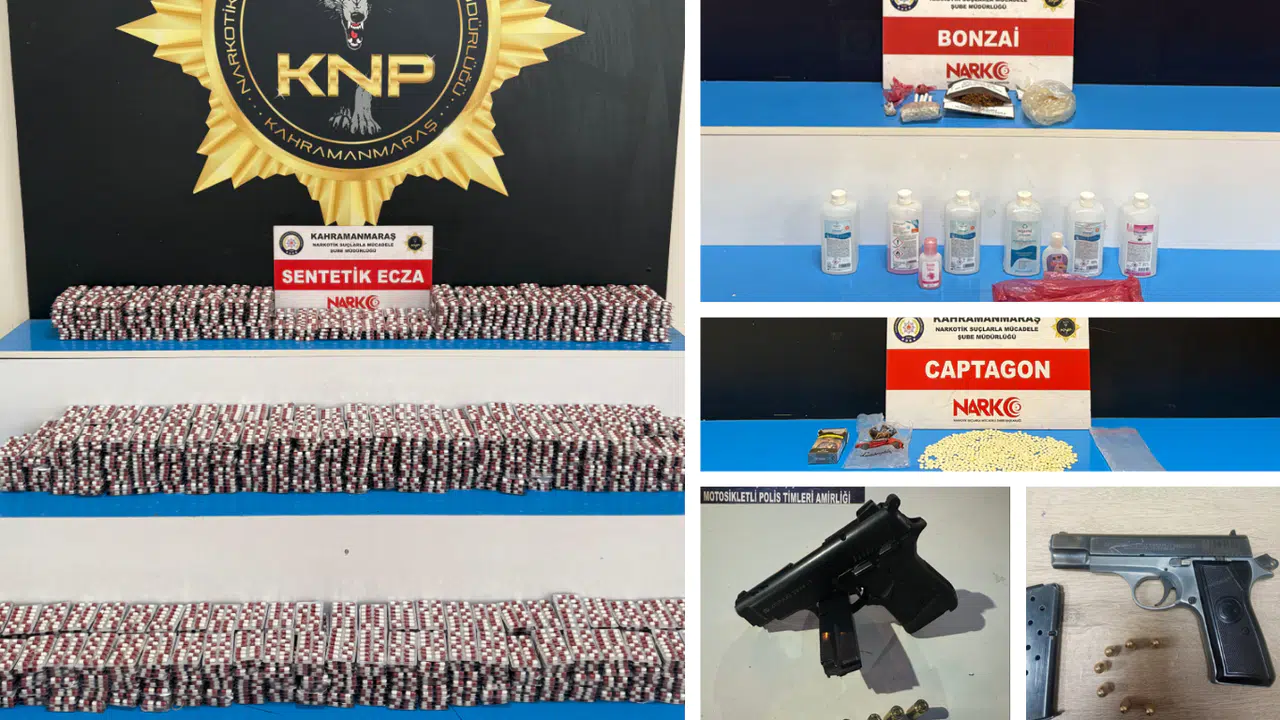 Kahramanmaraş’ta Suç ve Suçlulara Geçit Yok: 84 Gözaltı, 55 Tutuklama