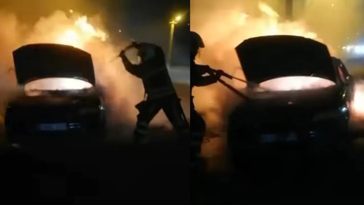 Kahramanmaraş’ta Araç Yangını Paniğe Neden Oldu