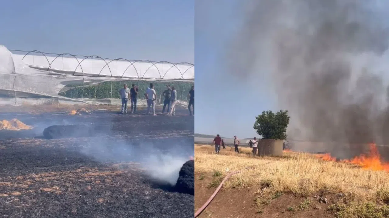 Kahramanmaraş’ta Anız Tarlası Alev Aldı
