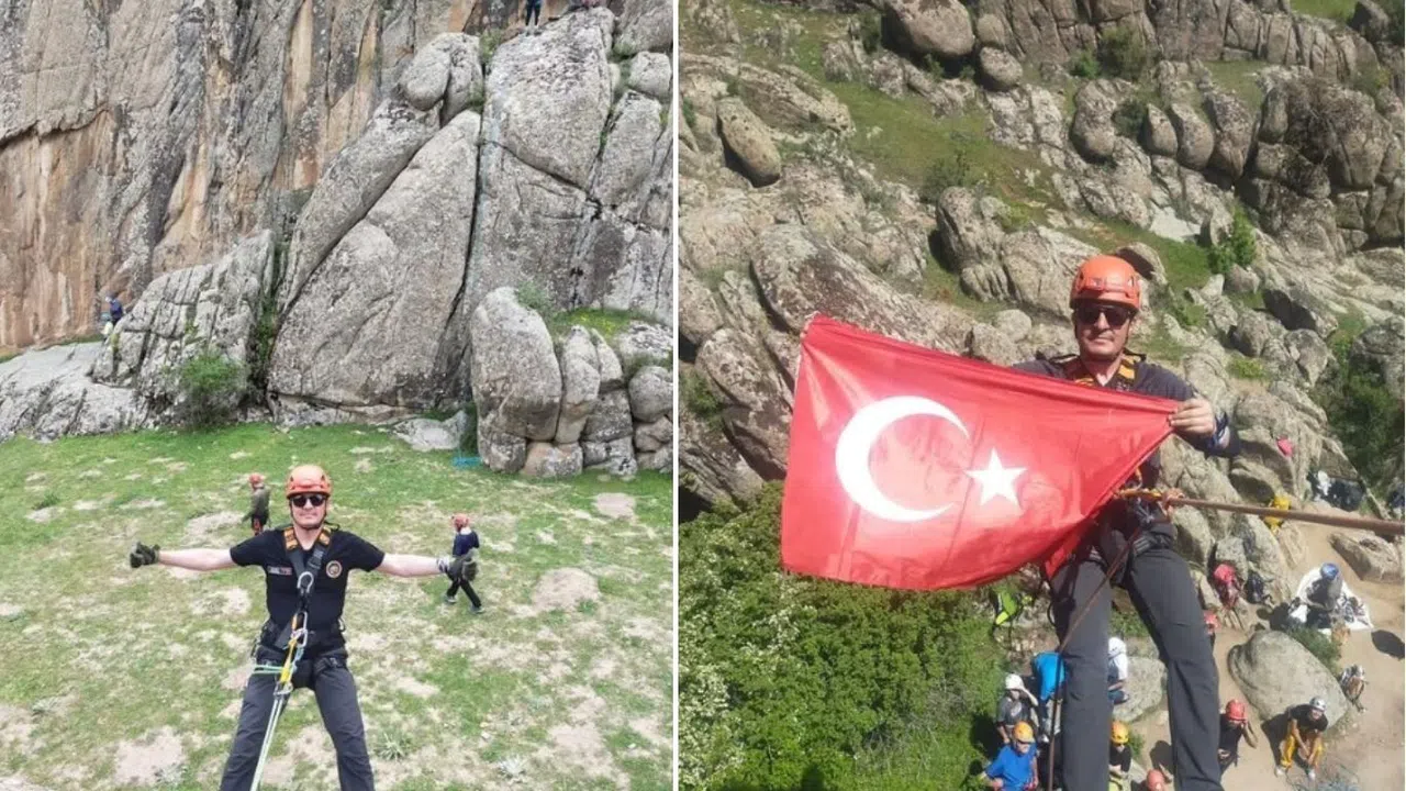 Kahramanmaraş İtfaiyesi Arama Kurtarma Ekibi Dağcılık Eğitimini Sürdürüyor