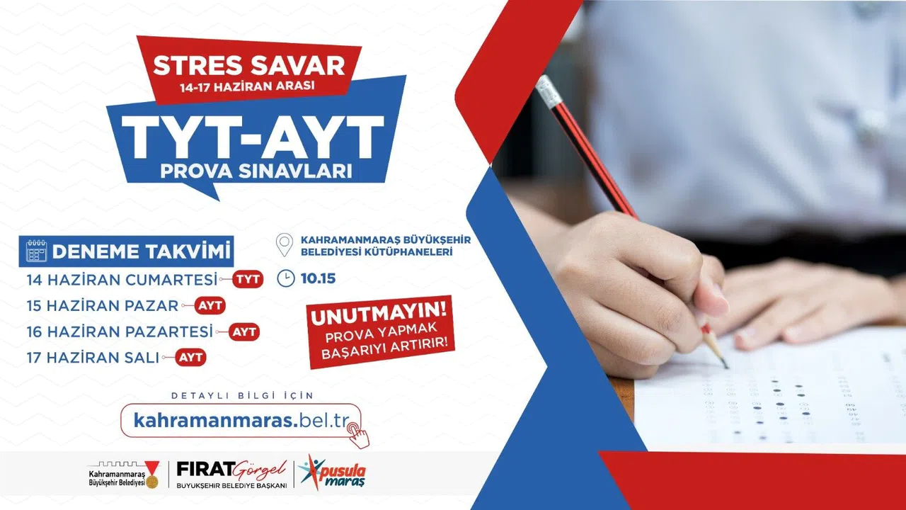 YKS’ye Hazırlıkta Son Düzlük: Kahramanmaraş'ta Ücretsiz Deneme Sınavları