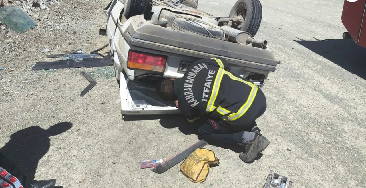 Kahramanmaraş’ta Otomobil Takla Attı: 2 Kişi Yaralandı, Ekipler Seferber Oldu