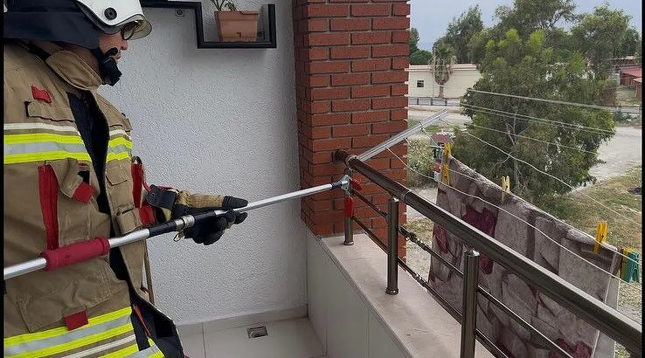 Evin Balkonunda Yılan Paniği