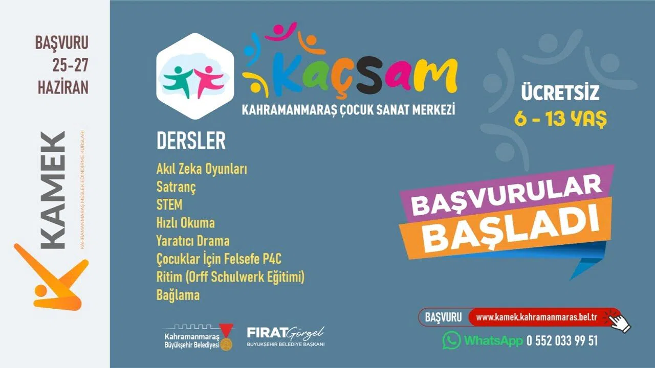 Kahramanmaraş’ta Çocuklara Özel Yaz Kursları Başlıyor!