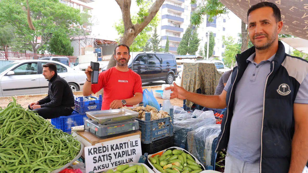 Kahramanmaraş’ta Pazarda Kartlı ve Karekodlu Ödeme