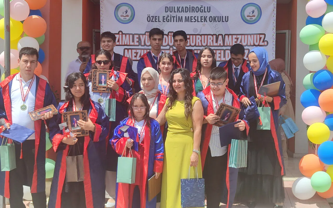 Kahramanmaraş’ta Özel Çocuklar Mezuniyet Coşkusu Yaşadı