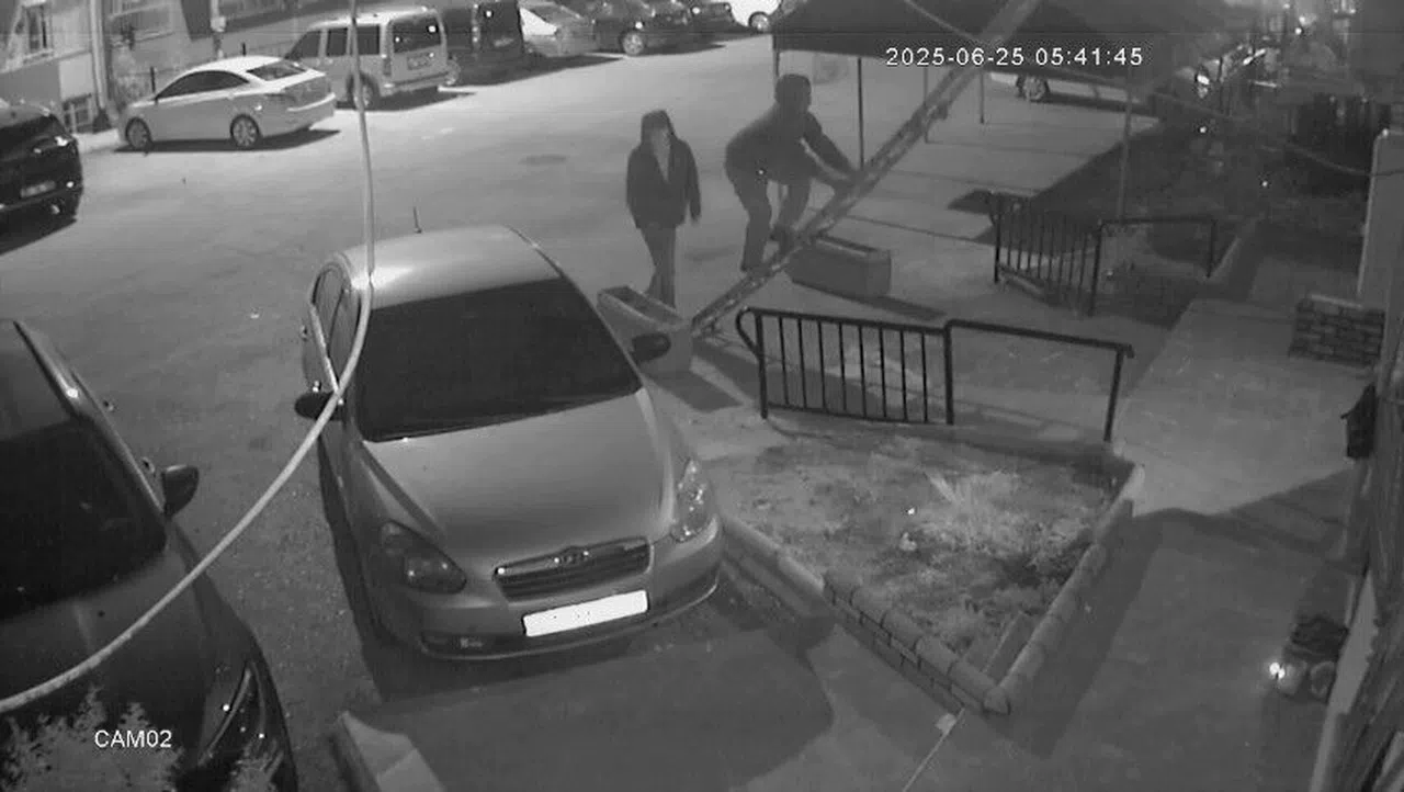 Merdivenle Girip Evi Soydular, Kısa Sürede Yakalandılar