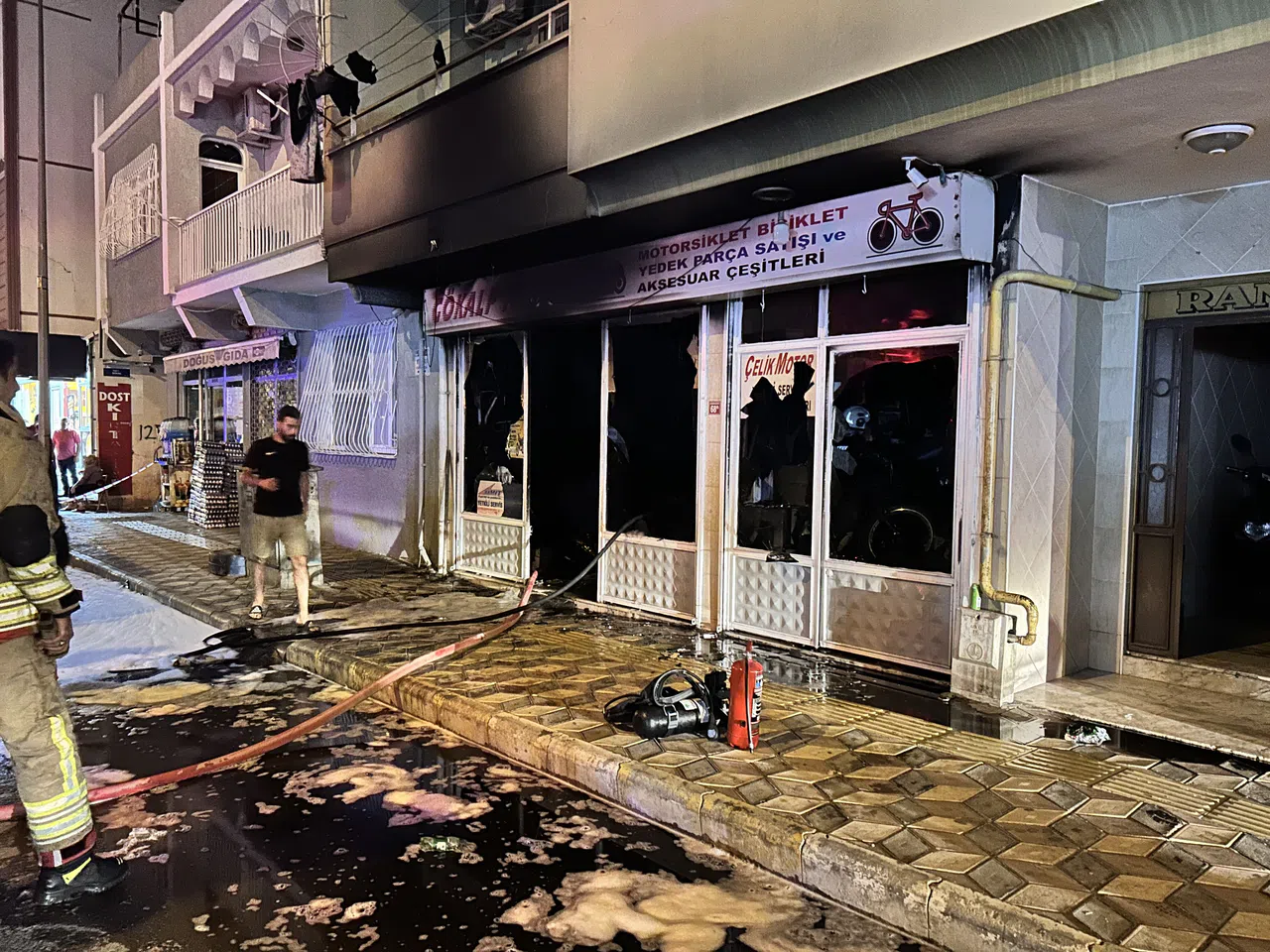 Motosiklet Tamir Atölyesinde Yangın Çıktı